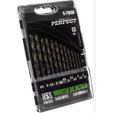 Wiertło  do metalu komplet 13el. Perfect